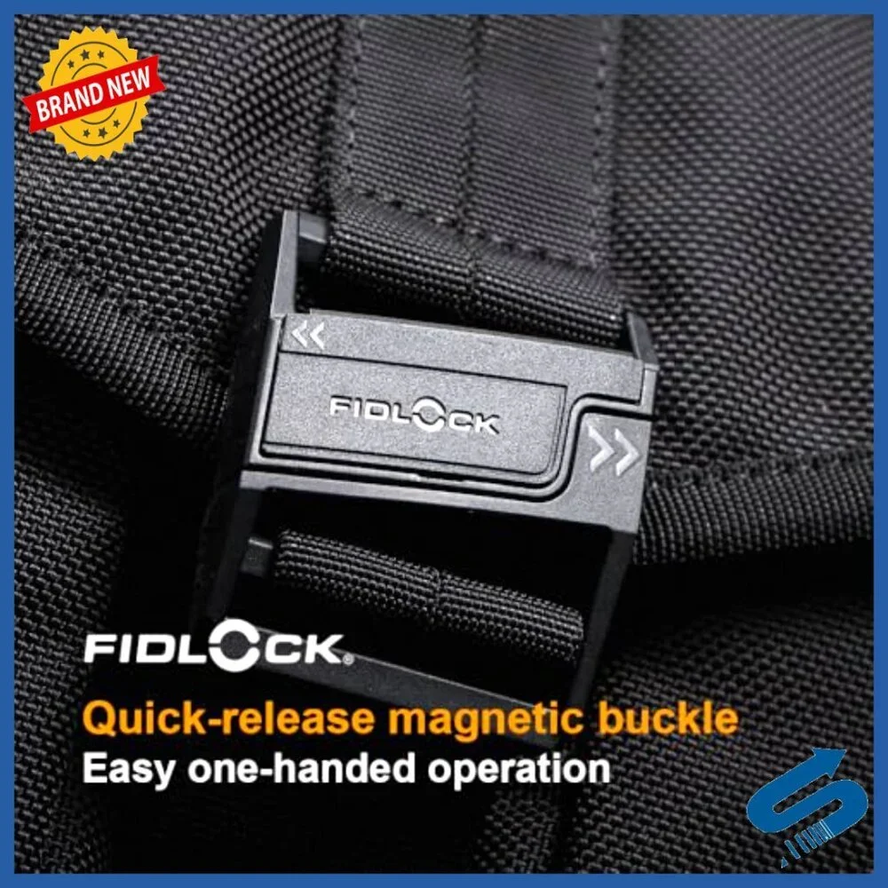 CORDURA Nylon Crossbody Sling Bag with Magnetic Buckle Multi-Pocket